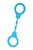 Голубые силиконовые наручники A-Toys без ключа, цвет голубой - Toyfa
