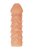 Телесная закрытая насадка с пучками шишечек Cock Sleeve 009 Size S - 13,8 см., цвет телесный - Kokos