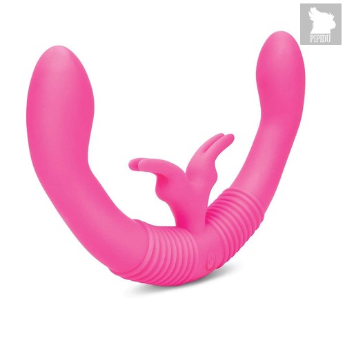 Розовый парный вибратор-кролик Together Vibes - 35,6 см., цвет розовый - Together toy