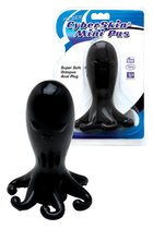 Анальная пробка в виде осьминога - 15 см, цвет черный - Dream toys