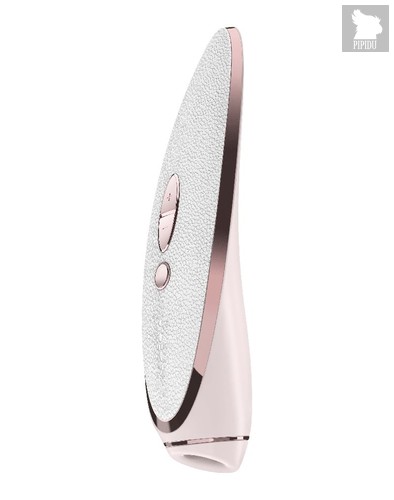 Вакуумно-волновой стимулятор Satisfyer Luxury Pret-a-porter с вибрацией, цвет белый/розовый - Satisfyer