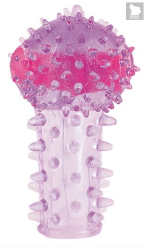 Фиолетовая вибронасадка на палец или вибратор, цвет фиолетовый - Toyfa