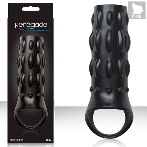 Насадка на пенис Renegade - Reversible Power Cage, цвет черный - NS Novelties