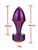 Фиолетовая анальная пробка с широким основанием и жёлтым кристаллом - 7,8 см, цвет фиолетовый - 4sexdreaM