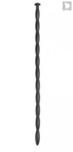 Черный уретральный силиконовый стимулятор - 30 см., цвет черный - МиФ