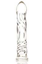 Стеклянный фаллоимитатор Волна - 17 см, цвет прозрачный - Sexus