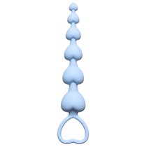 Анальная цепочка Heart's Beads - Blue - Lola Toys