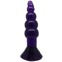 Фиолетовая гелевая анальная ёлочка - 17 см, цвет фиолетовый - Eroticon
