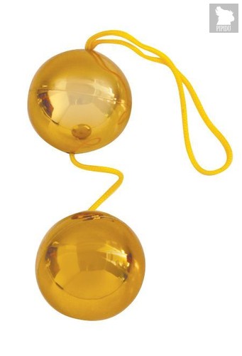 Золотистые вагинальные шарики Balls, цвет золотой - Bioritm