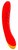 Красный изогнутый вибромассажер Romp Hype G-Spot - 21 см., цвет красный - Romp