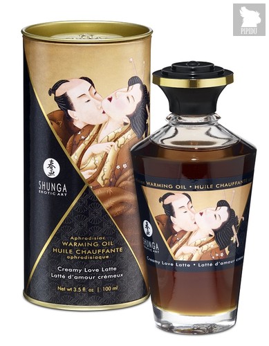 Массажное интимное масло с ароматом сливочного латте - 100 мл - Shunga Erotic Art