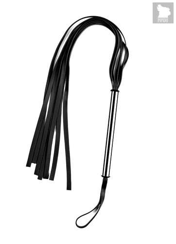 Чёрная плеть с металлической ручкой, цвет черный - Sitabella (СК-Визит)