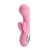 Нежно-розовый вибратор Chris с клиторальным отростком - 15,4 см - Baile