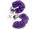 Наручники Original Furry Cuffs металлические с мехом, цвет фиолетовый - Pipedream
