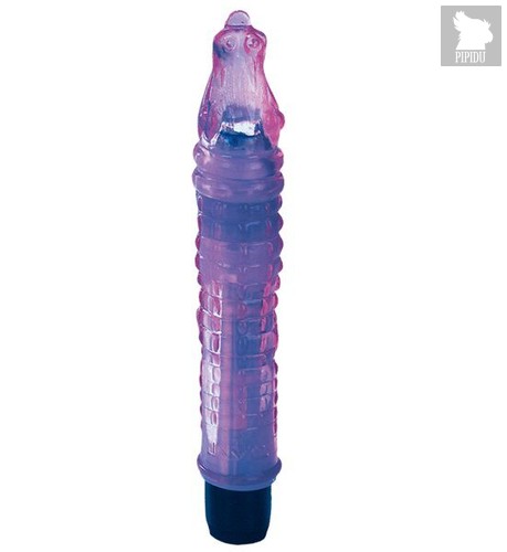 Фиолетовый гелевый вибратор в форме крокодильчика - 19 см, цвет фиолетовый - Tonga