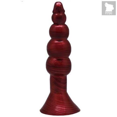 Бордовая анальная ёлочка - 17 см, цвет бордовый - Eroticon