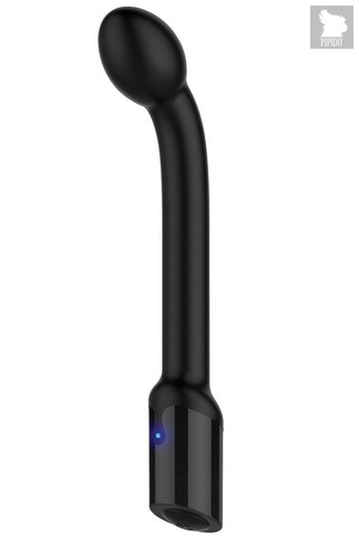 Черный вибростимулятор простаты Rechargeable Prostate Probe - 21,7 см., цвет черный - Adam & eve