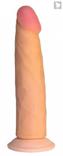 Реалистичный телесный фаллоимитатор с присоской №66 - 19 см., цвет телесный - МиФ
