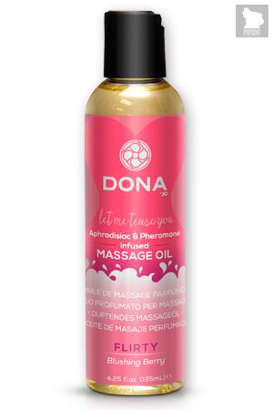 Массажное масло DONA Scented Massage Oil Flirty Aroma: Blushing Berry 125 мл - DONA by JO