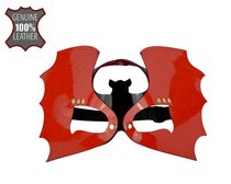 Красно-черная лаковая маска "Летучая мышь", цвет красный/черный - Sitabella