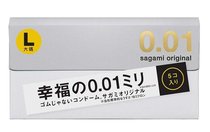 Презервативы Sagami Original 0.01 L-size увеличенного размера - 5 шт. - Sagami