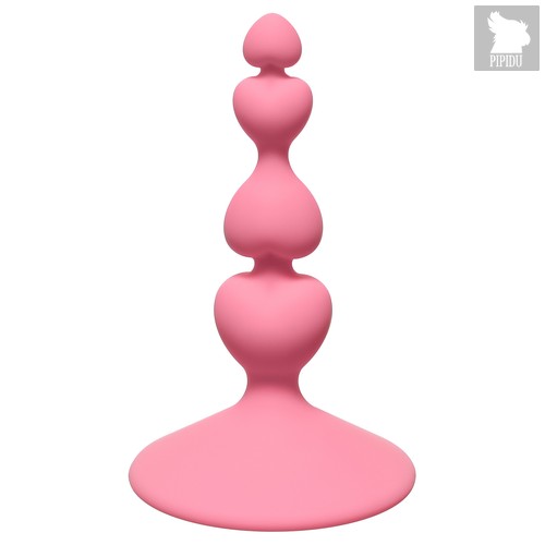 Розовая анальная пробка Sweetheart Plug Pink - 10 см - Lola Toys