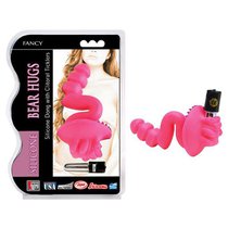Розовый вагинальный стимулятор с щёточкой и вибропулей Bear Hugs, цвет розовый - Dream toys