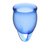 Набор синих менструальных чаш Feel confident Menstrual Cup, цвет синий - Satisfyer