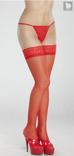 Чулки Soft Line Intim, цвет красный, 3 - SoftLine Collection (SLC)