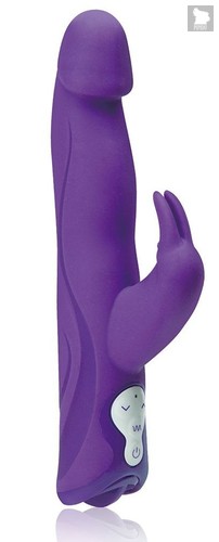 Фиолетовый силиконовый вибратор JUMPING BULLETS с 3 моторами - 22 см., цвет фиолетовый - Erotic Fantasy