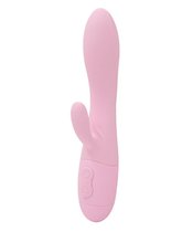 Нежно-розовый вибратор Kiara с клиторальным отростком - 18,3 см, цвет розовый - Le Frivole