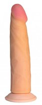 Реалистичный телесный фаллоимитатор с присоской №66 - 19 см., цвет телесный - МиФ