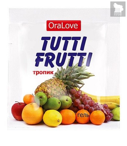 Пробник гель-смазки Tutti-frutti со вкусом тропических фруктов - 4 г - Bioritm