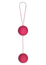 Веселые розовые вагинальные шарики Funky love balls, цвет розовый - Toy Joy