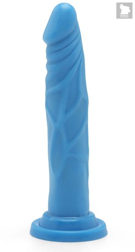 Голубой фаллоимитатор на присоске Happy Dicks Dong 7.5 inch - 19 см., цвет голубой - Toy Joy