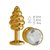 Анальная пробка МиФ "Джага Джага" Gold Spiral 512-01, с кристаллом, цвет золотой/прозрачный - МиФ