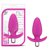 Розовая вибропробка Luxe Little Thumper - 12 см, цвет розовый - Blush Novelties
