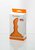Оранжевый анальный стимулятор Small ripple plug flash - 10 см, цвет телесный - Lola Toys
