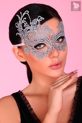 Серебристая ажурная маска Mask Silver, цвет серебряный, размер OS - Livia Corsetti