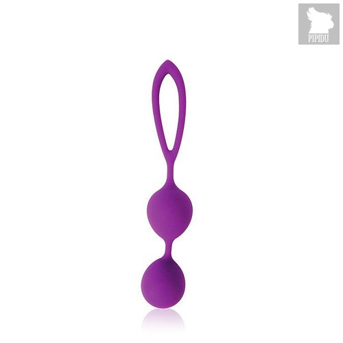 Фиолетовые двойные вагинальные шарики Cosmo, цвет фиолетовый - Bioritm
