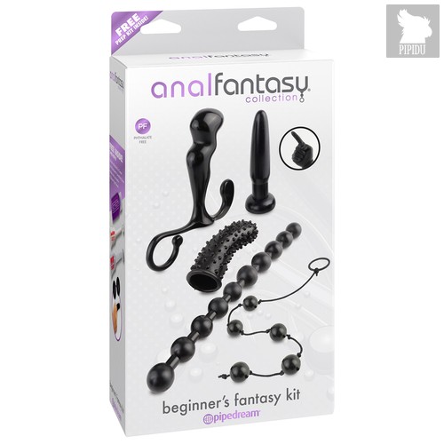 Набор для анального секса Anal Fantasy Collection Beginner's Fantasy Kit, цвет черный - Pipedream