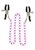 Зажимы для сосков Nipple Chain Metal на фиолетовой цепочке, цвет фиолетовый - Toy Joy