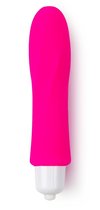 Розовая удлиненная вибропуля из силикона - 9,5 см., цвет розовый - Brazzers