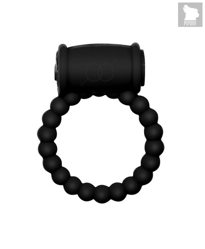 Чёрное эрекционное кольцо Rings Drums, цвет черный - Lola Toys
