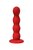 Красный силиконовый анальный фаллоимитатор Favorite - 13 см, цвет красный - Toyfa