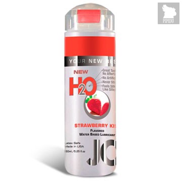 Лубрикант на водной основе с ароматом клубники JO Flavored Strawberry Kiss - 120 мл - System JO