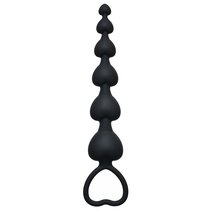 Анальная цепочка Heart's Beads - Black - Lola Toys