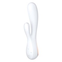 Белый вибратор-кролик Satisfyer Mono Flex с управлением через приложение - 20,4 см., цвет белый - Satisfyer