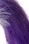 Черная анальная втулка с фиолетово-белым хвостом - размер S, цвет черный - Toyfa