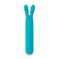 Голубой вибратор с ушками Rabbit Bullet Vibrator - 8,9 см., цвет голубой - Je Joue